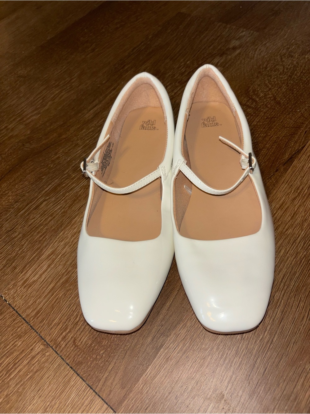 wild fable White Mary Jane Square-Toe Flats